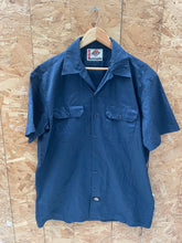 Vintage 90s Dickies Large Dark Blue Short Sleeve Work Shirt Mens Casual Button Up